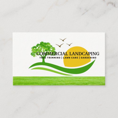 Gardener Landscaping Lawn | Cut Grass Business Card