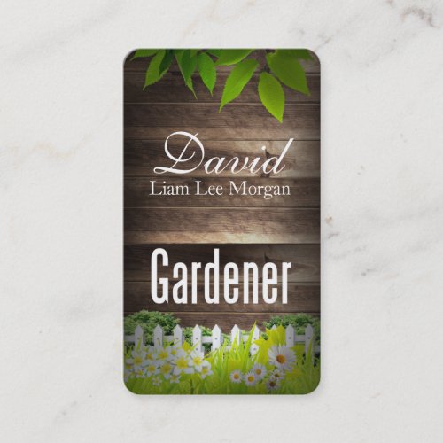 Gardener   Landscaping  Lawn Services Business Card