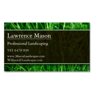 Magnetic Business Cards Zazzle Gardener Landscaping Magnetic Business Card