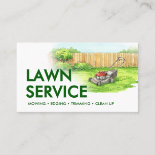 Gardener Lawn Care and Maintenance Business Card