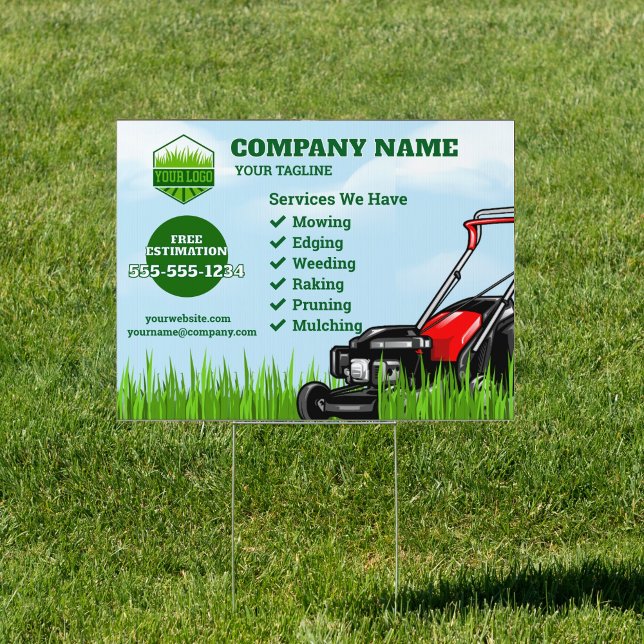 Gardener Lawn Care and Maintenance Yard Sign (Creator Uploaded)
