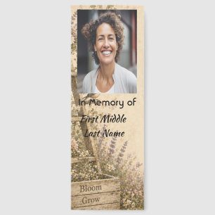 Gardener Memorial Prayer Card Photo Keepsake Bookmarks