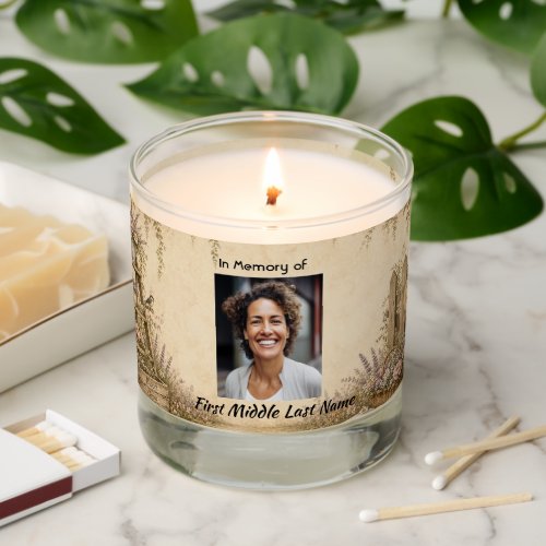 Gardener Memorial Prayer Photo Keepsake Scented Candle