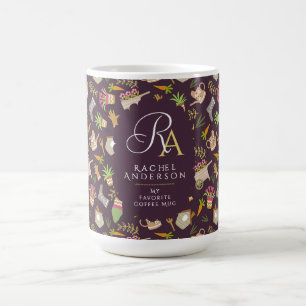 Gardener Monogram Brown Coffee Mug