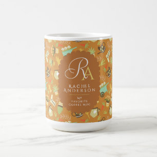 Gardener Monogram Clay Brown Coffee Mug