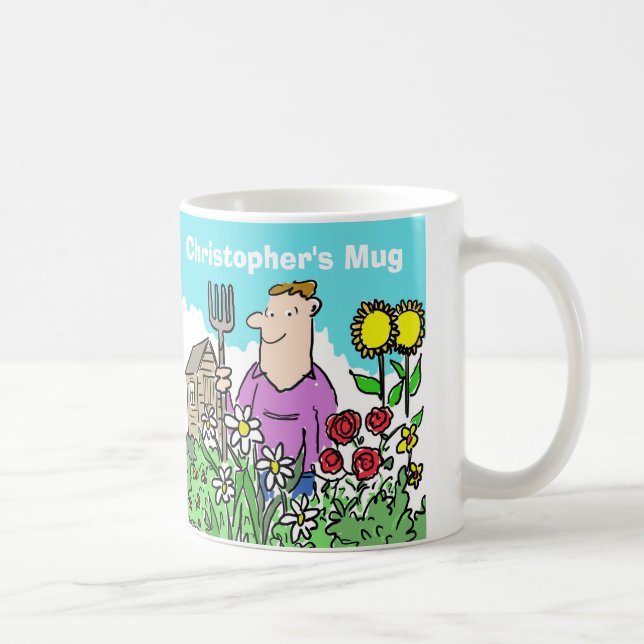 Gardener Mug. Add your Name Choice. Coffee Mug (Right)