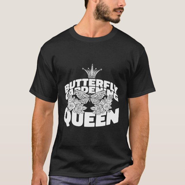 Gardener Plants Garden Flowers Gardening Butterfli T-Shirt (Front)