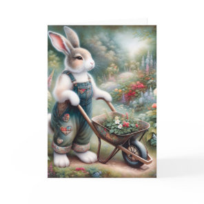 Gardener Rabbit Birthday Card