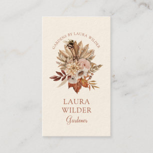 Gardener Rustic Boho Floral Business Card