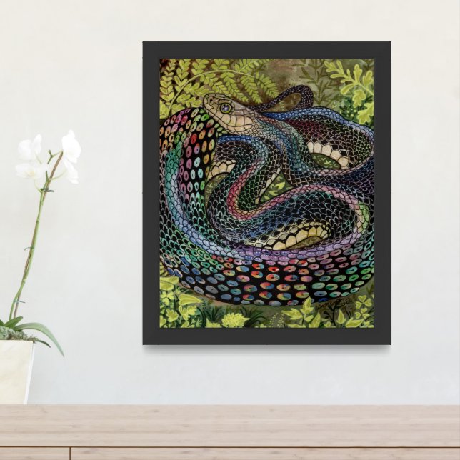 Gardener Snake Study Beyond the Skin Framed Art (Entryway)