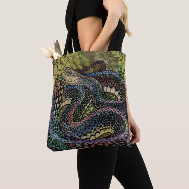 Gardener Snake Study Beyond the Skin  Tote Bag (Close Up)