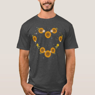 Gardener Sunflower Blossom Heart Botanical Garden  T-Shirt