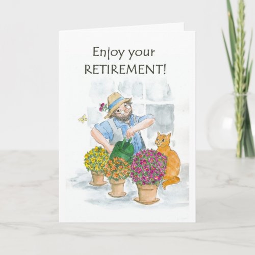 Gardenerl Retirement Card