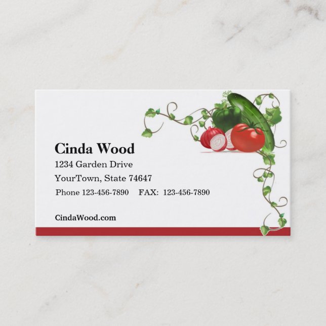Gardener's Business Card Design (Front)