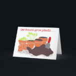 Gardeners Cusom Message Flower Pots Birthday Card<br><div class="desc">This fun greeting card is perfect for your favorite gardener and ready to be customized with your own message for any occasion. This card features a simple illustration of terra cotta flower pots, point soil, plants and a small garden shovel. Plant lovers and gardeners will appreciate the gardening themed illustration...</div>
