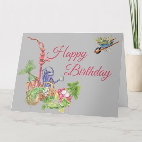Gardeners Delight folded Greeting Birthday Card