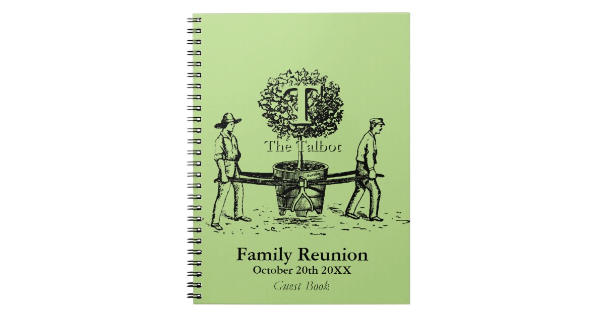 Gardeners Family  Reunion  Guest Book custom Name  Zazzle com