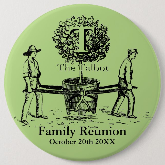 Gardeners Family Reunion L Button custom Name (Front)