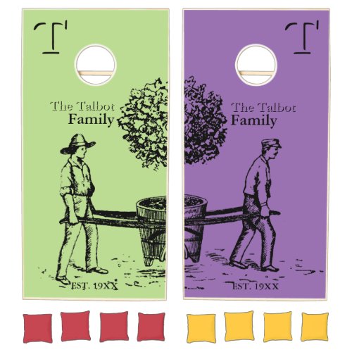 Gardeners Family Reunion personalized Cornhole Set