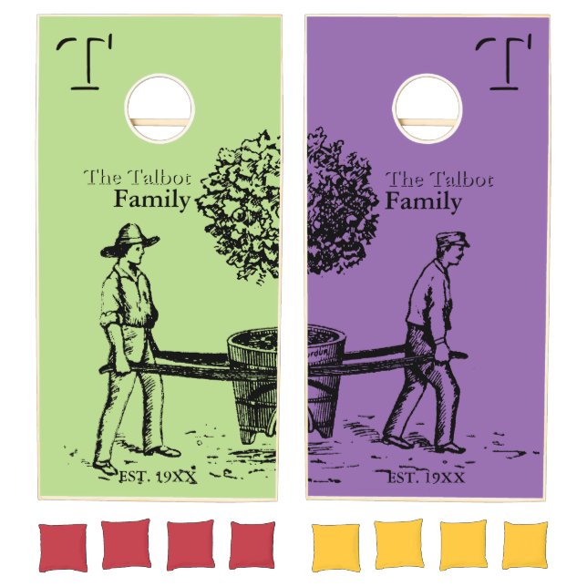 Gardeners Family Reunion personalized Cornhole Set (Set)
