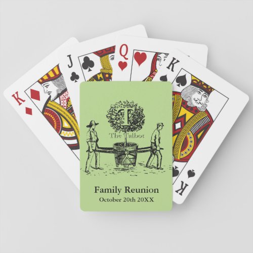 Gardeners Family Reunion Playing cards custom Name