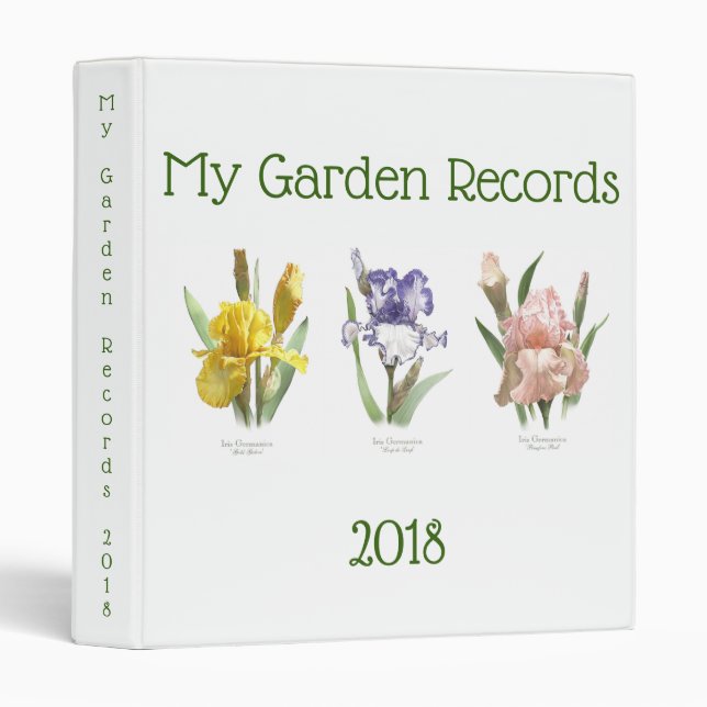 Gardener's Floral 3 Ring Binder (Front/Spine)