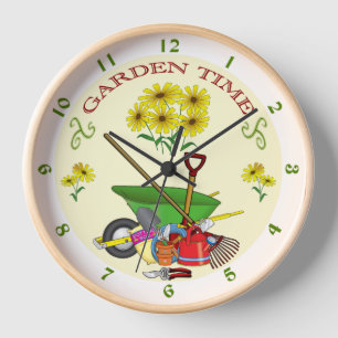 Gardener's, Garden Time, Gardening Wall Clock