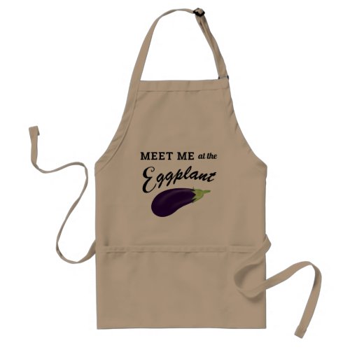 Gardeners Gardening Cute Purple Eggplant Tool Adult Apron