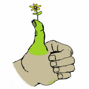 Gardener's Green Thumbs Up Cutout