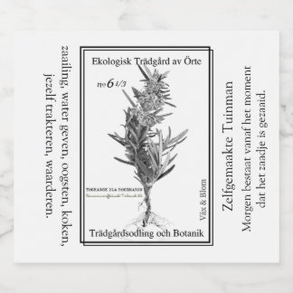 Gardener's herbal life label