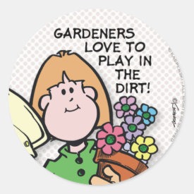 Gardeners Love To... Classic Round Sticker