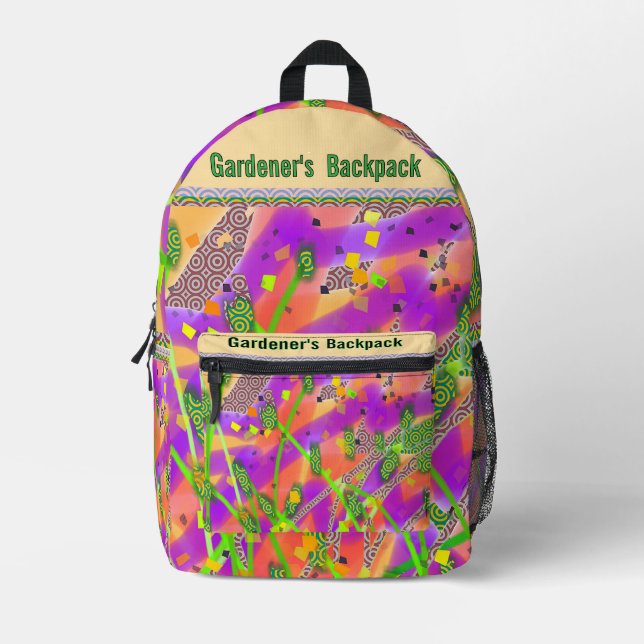 Gardener's   printed backpack (Front)