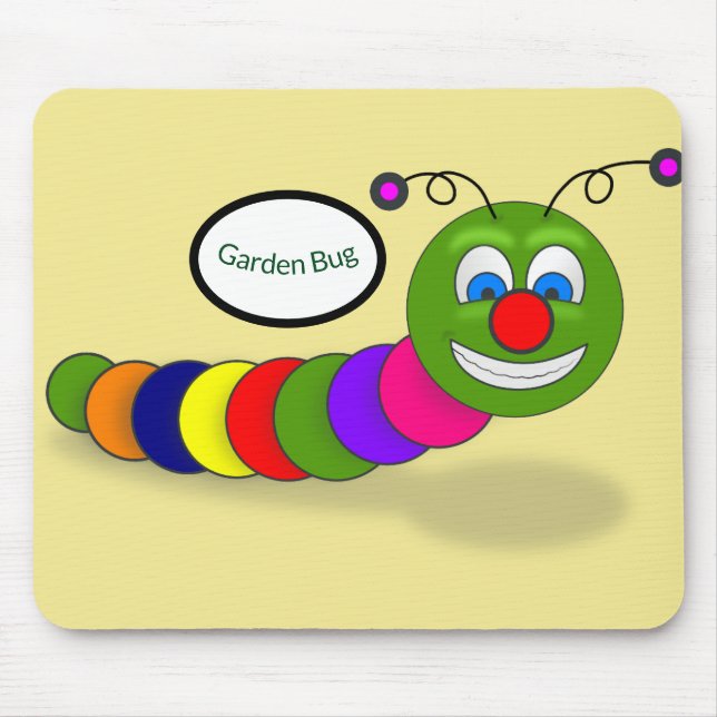 Gardener's Whimsical Garden Bug Mouse Pad (Front)