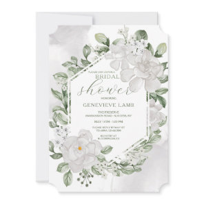 Gardenia Bridal Shower Invitation