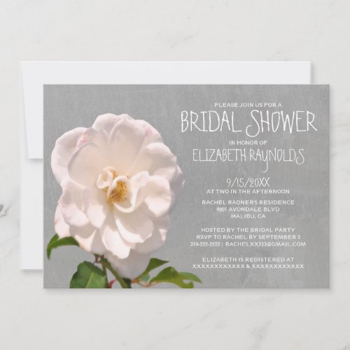 Gardenia Bridal Shower Invitations