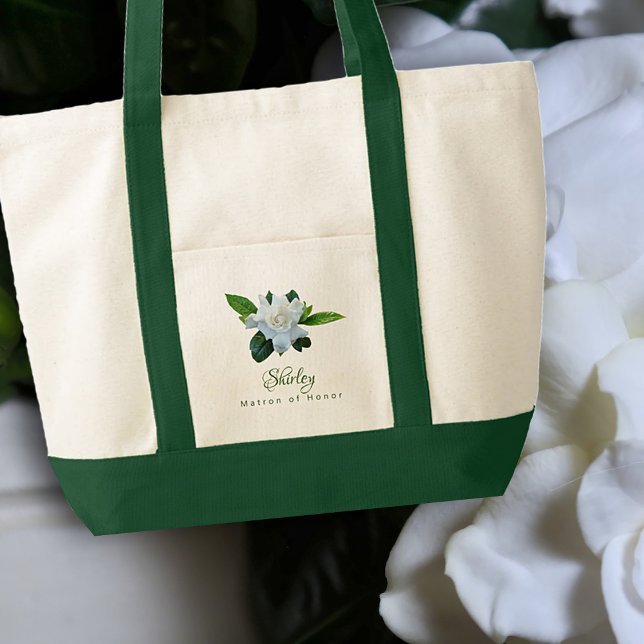 Gardenia Bridesmaid Bridal Party Gift Tote Bag (Creator Uploaded)