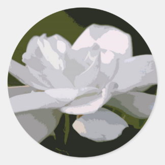 Gardenia Elegance Classic Round Sticker