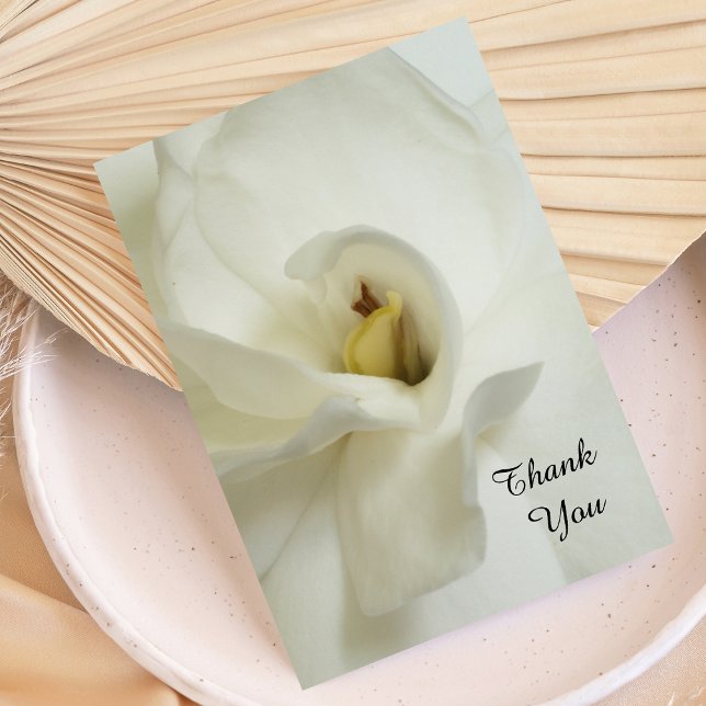 Gardenia Floral Sympathy Thank You Card (Creator Uploaded)