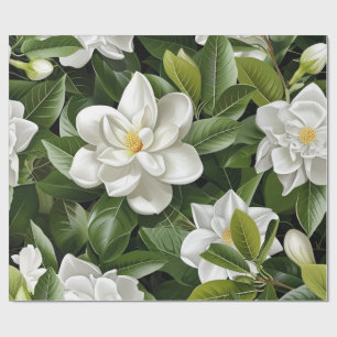 Gardenia Flowers Wrapping Paper