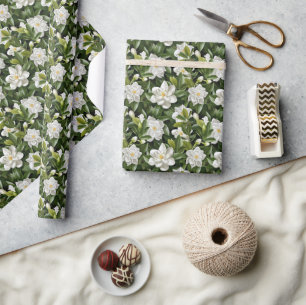 Gardenia Flowers Wrapping Paper