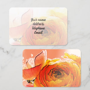 Gardenia Foil Spot Gloss Business Cards
