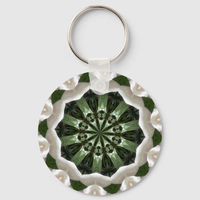 Gardenia Kaleidoscope Keychain (Front)
