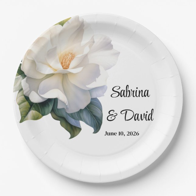 Gardenia  paper plates (Front)