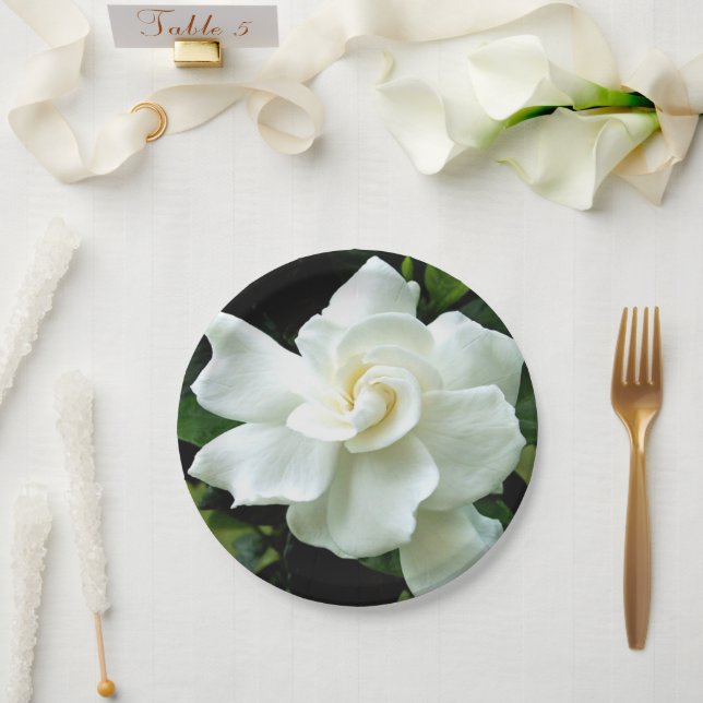 Gardenia Paper Plates (Wedding)