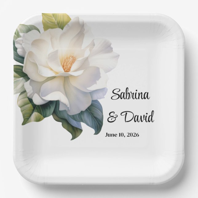 Gardenia  paper plates (Front)