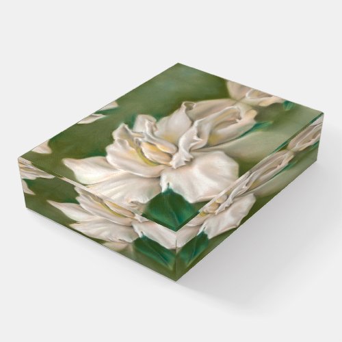 Gardenia Pastel Artwork Paperweight