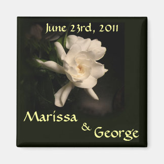 Gardenia Save the Date Wedding Magnet