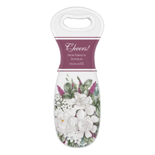 Gardenia  Snapdragon Purple Favor Wine Bag