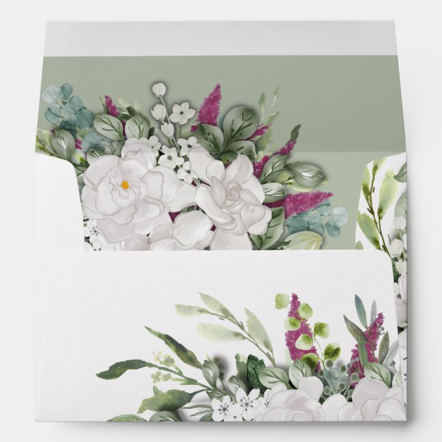 Gardenia / Snapdragon Sage Envelope (Back (Bottom))