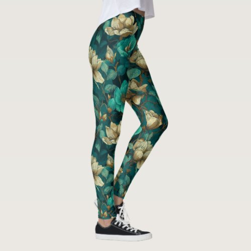 Gardenias Flower Athletic Gardenias Themed Gifts  Leggings
